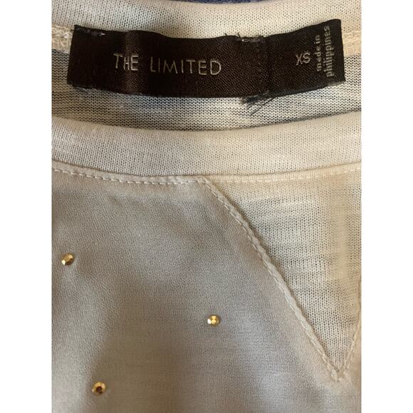 The Limited - Sheer Top with Gold Detail - Size XS Shirt - Picture 5 of 6